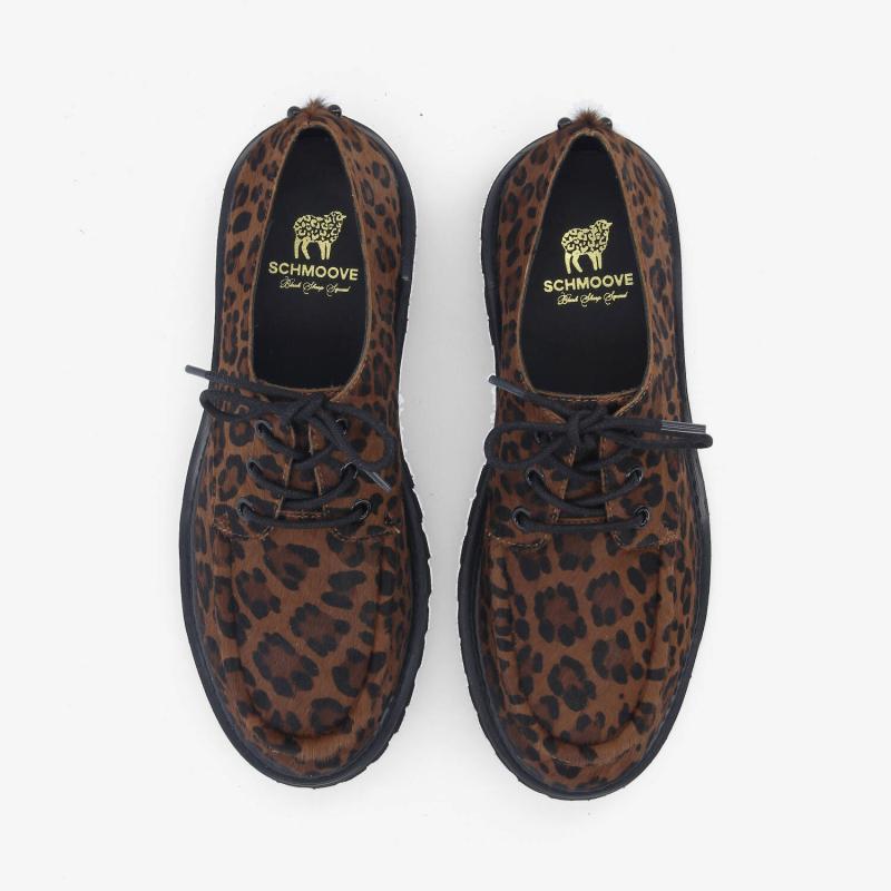 MYSEN PLT LACES W - PONY LEO - MARRON